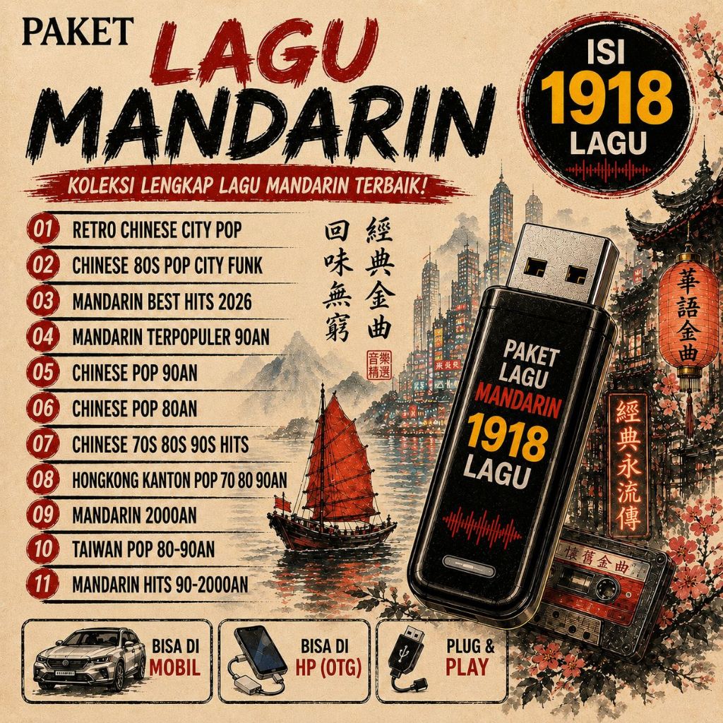 C8 1918 Lagu Mandarin Best Hits - Plug & Play Mobil
