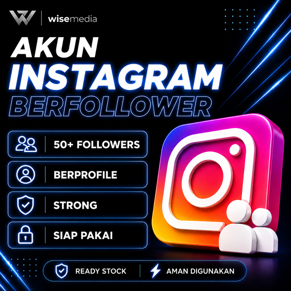 Jual Akun Instagram 50+ Followers | Akun IG Berfollowers | 2FA ON | Siap Pakai