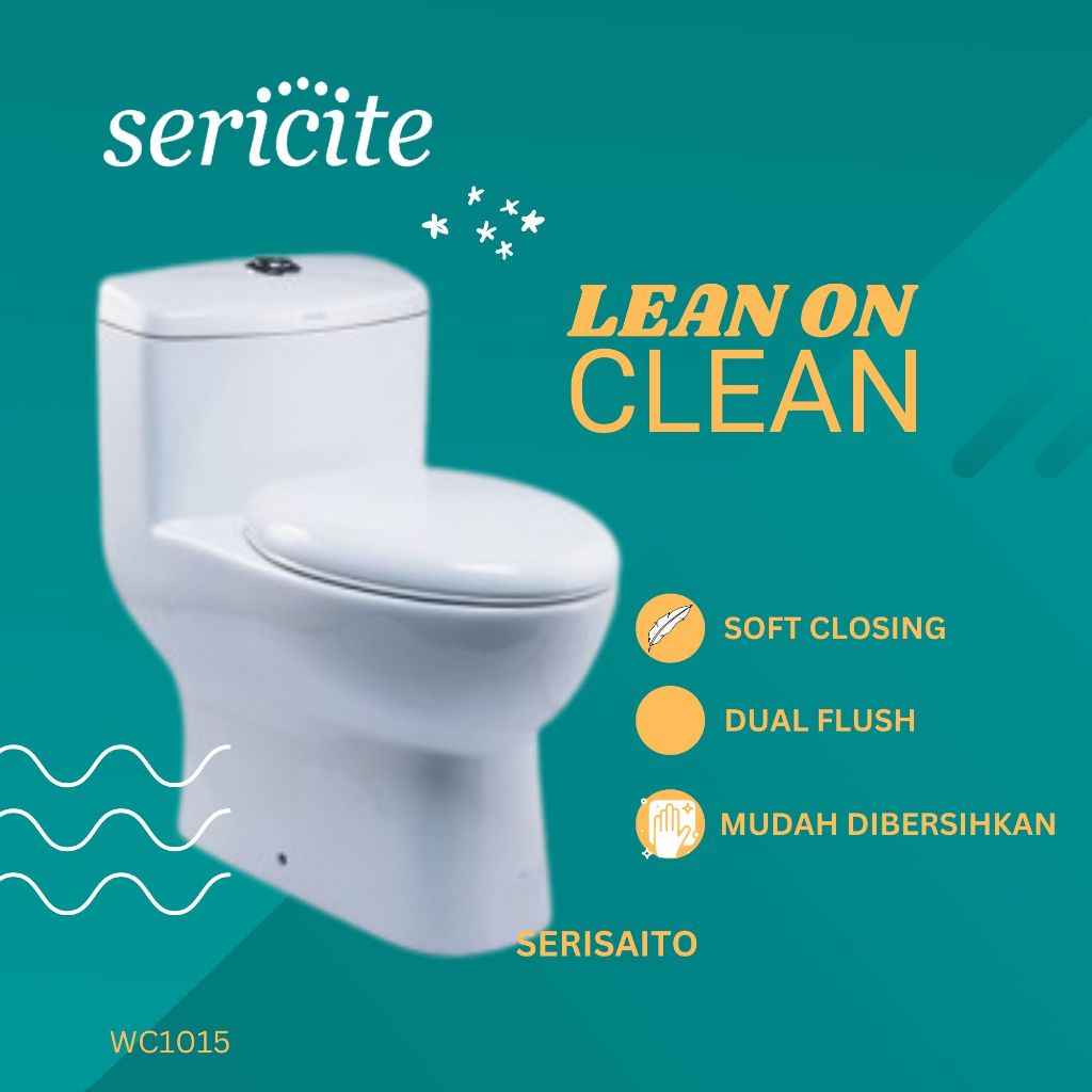 Kloset Duduk SERICITE WC1015 / MONOBLOK Toilet Closed 1015 monoblok murah as 21 cm