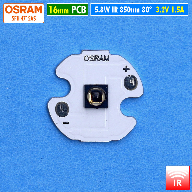 Led IR 5.8W 850nm Original Osram SFH4715AS 3.2V 16mm InfraRed Infra Merah Kamera Malam CCTV Night Vi