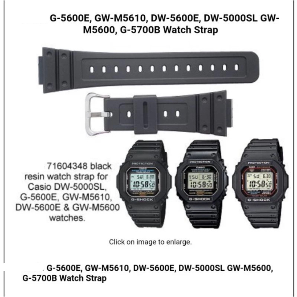 STRAP / TALI DW 5000SL DW 5600E DW 5700 DW 5750 G 5600 GW M5600 GW M5610 free spring bar