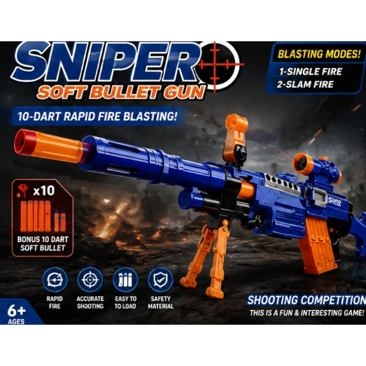 Mainan Sniper Nerf Gun soft Bullet Gun
