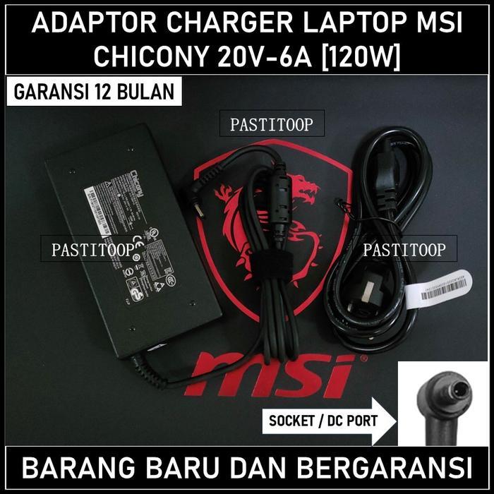 Ada Stok Adaptor Charger MSI GF63 Thin 11UC-261 11UC-263 11UC-262 20V 6A 120W Ori