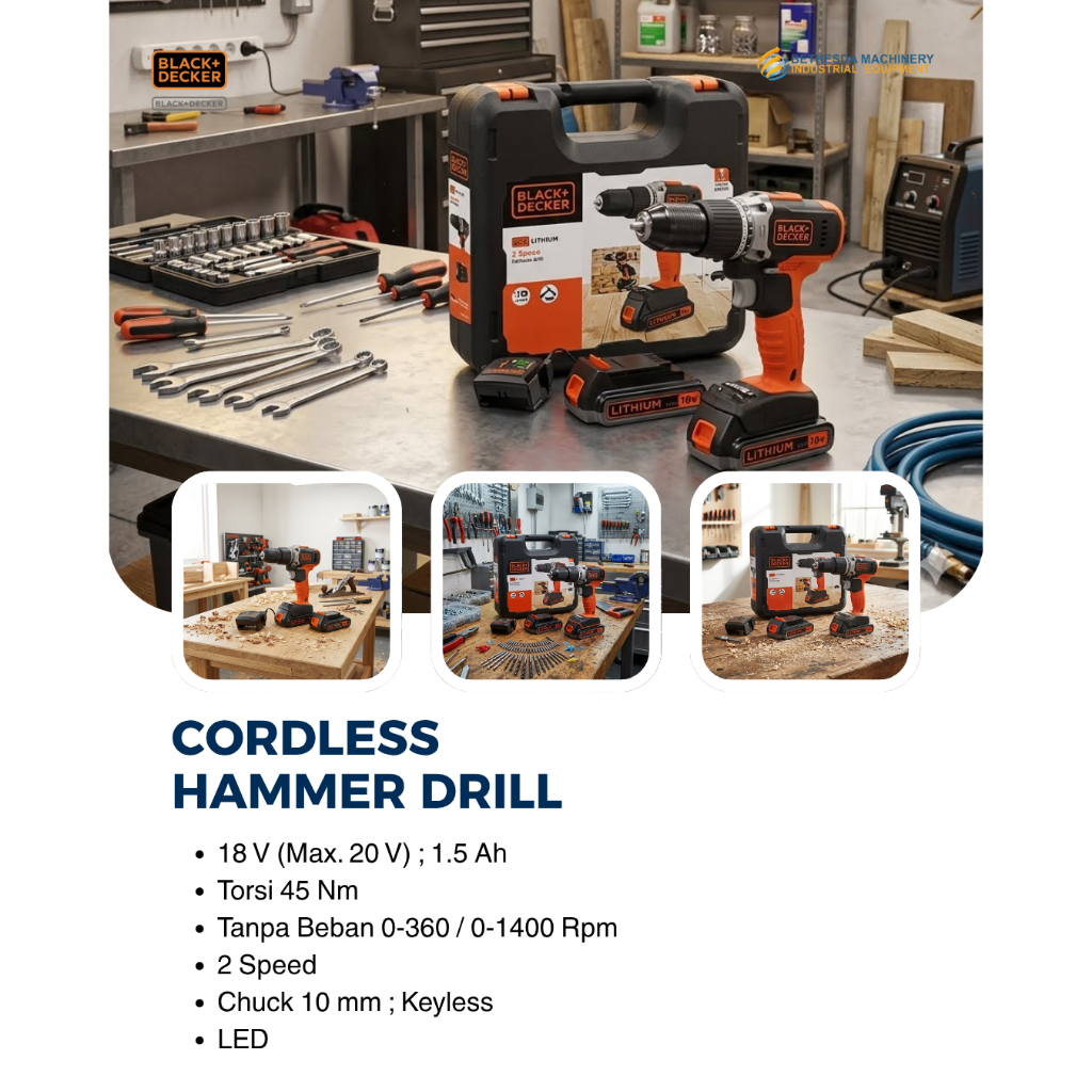 Black & Decker BCD704K-B1 Bor Impact