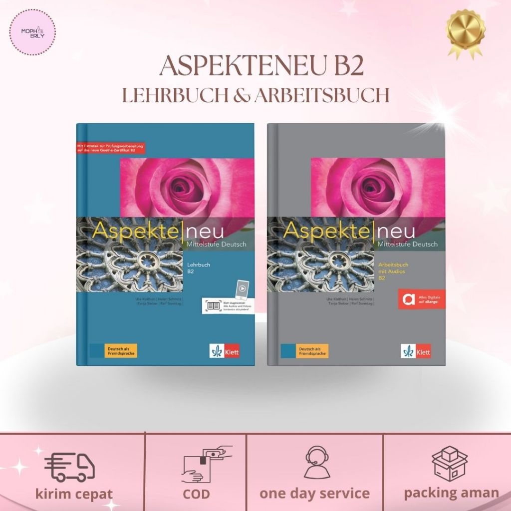 Buku Belajar Berbahasa Jerman AspekteNeu B2 Arbeitsbuch & Lehrbuch