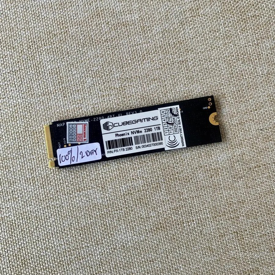 SSD NVME CUBE GAMING 1TB - GEN 3 - KESEHATAN 100%