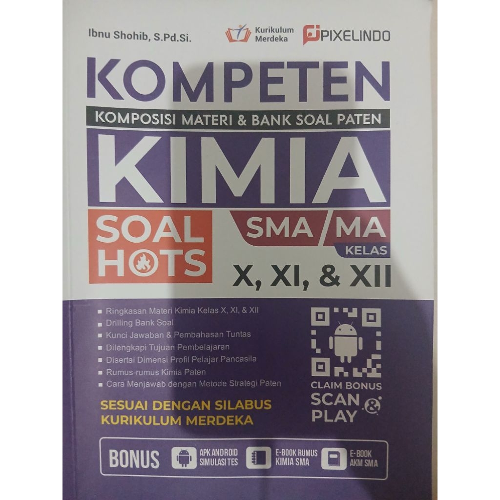 PRELOVED Buku Pelajaran SMA Kompeten Kimia - Ringkasan Materi & Soal Lengkap