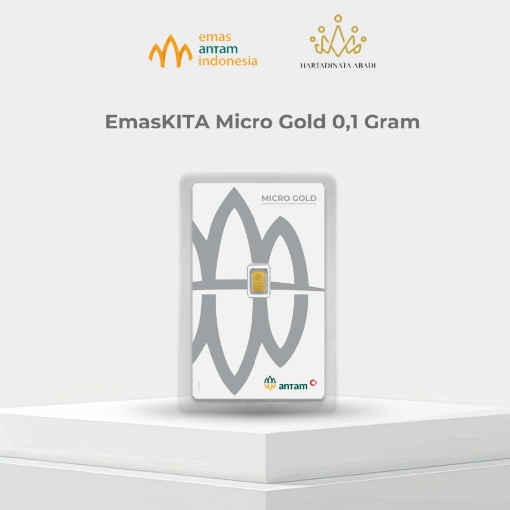 Emas Antam Hartadinata Micro Gold 0,1 gram 24 Karat