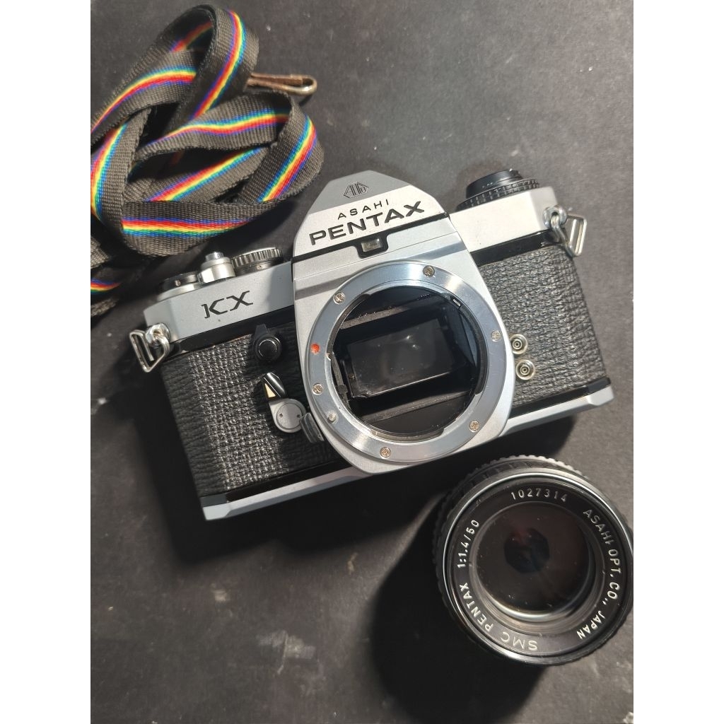 Kamera Analog Film SLR Asahi Pentax KX Lensa SMC 50 f1.4