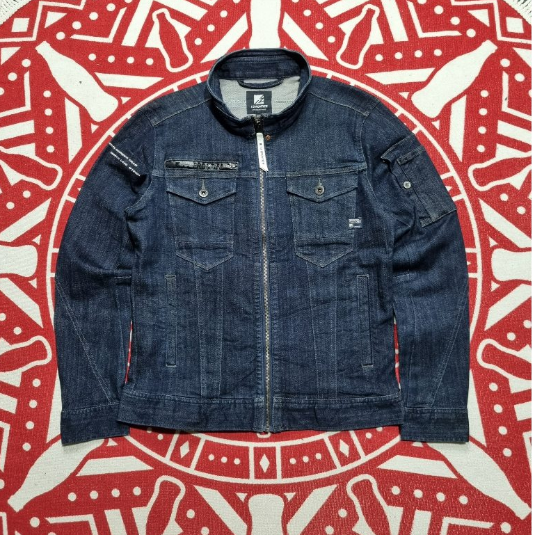 iz frontier denim zipper jacket raider