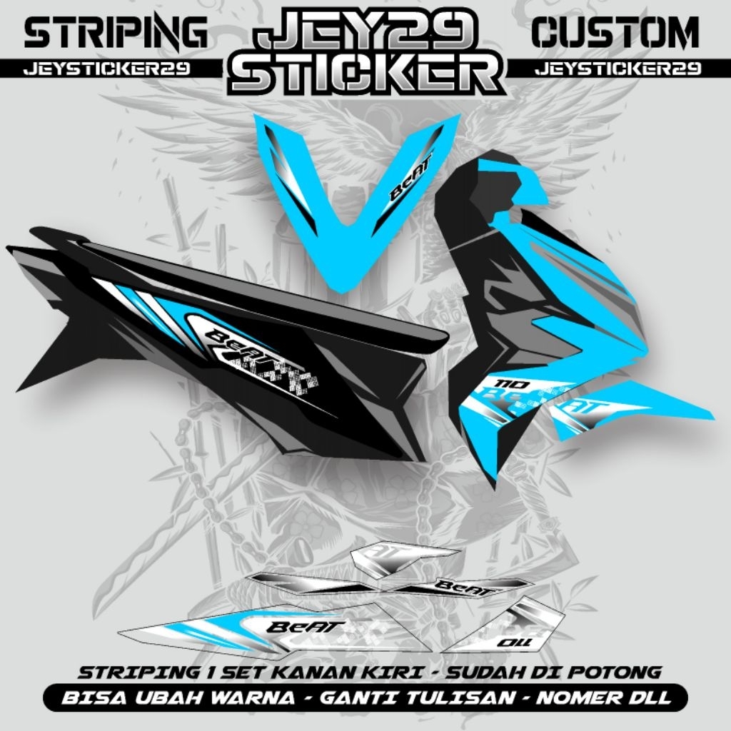 Striping Beat Esp New Transparan Glossy Vietnam Style