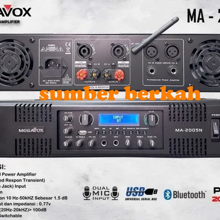 Power Amplifier Megavox Ma 2005n / Ma-2005 N/ Megavox Ma2005n