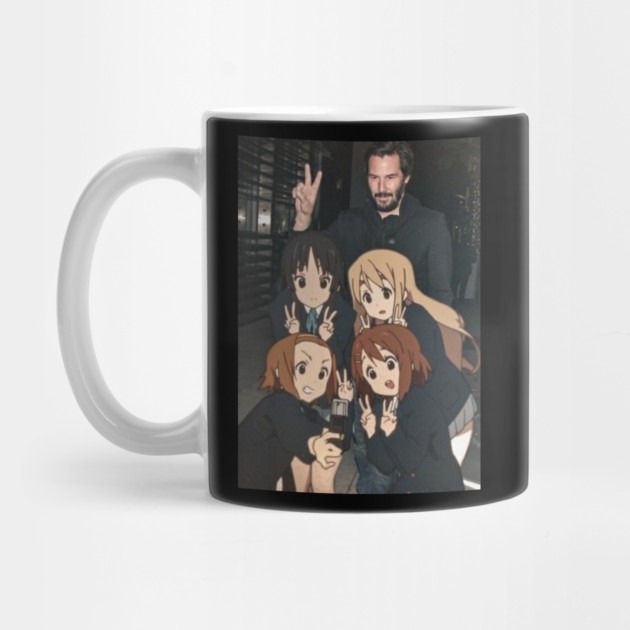 Anime K-ON and Keanu Reeves - K On Tea Mug