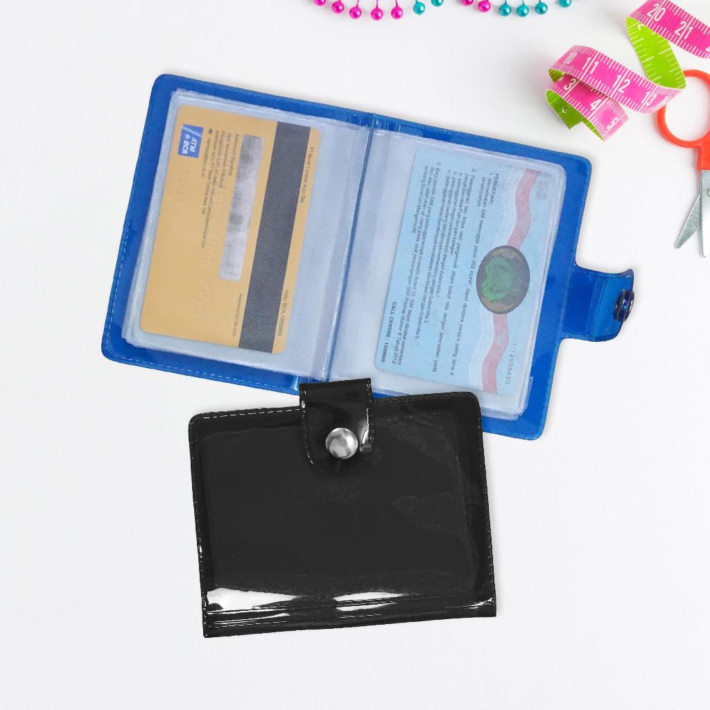 A SPN  064 DOMPET KARTU KANCING TRANSPARAN / DOMPET MINI TRANSPARAN / DOMPET ALBUM LOGAM DAN KARTU