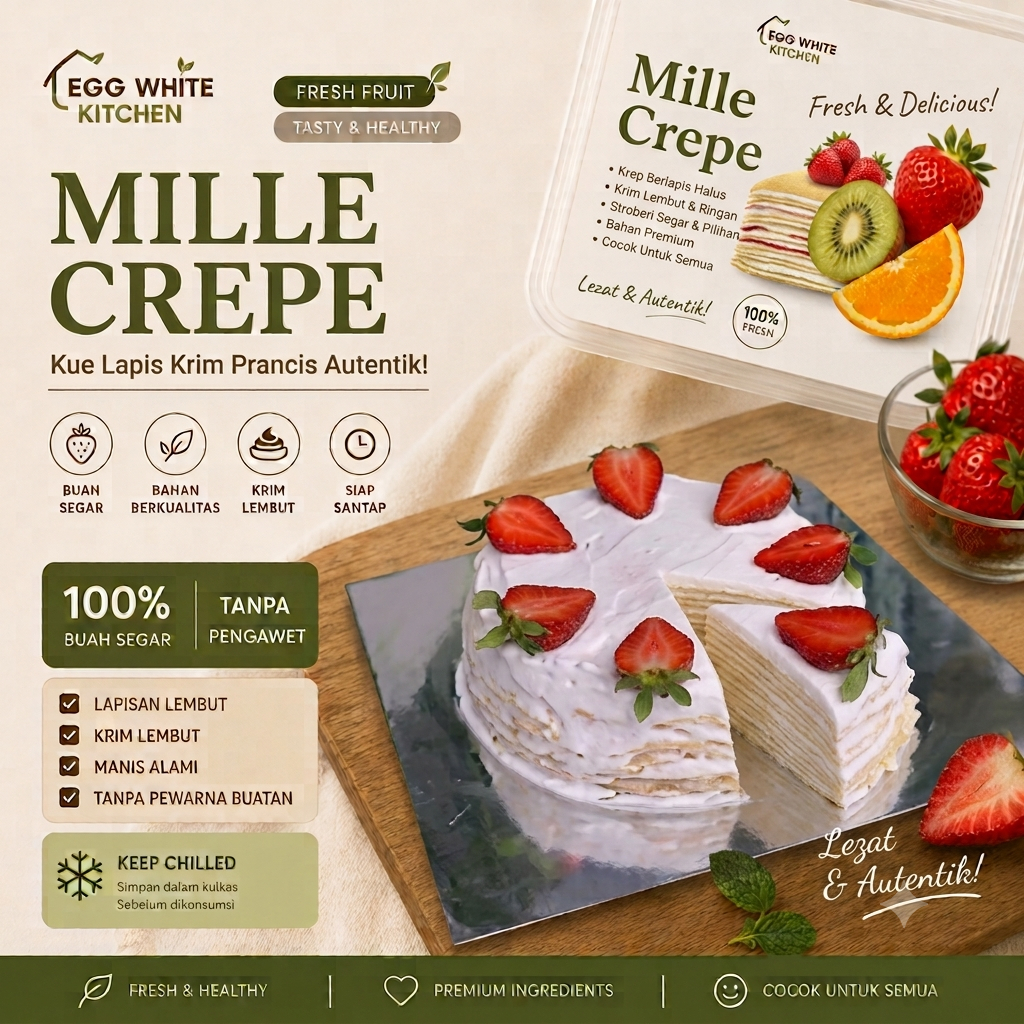 Mille Crepe Cake Slice | Crepe Cake | Slice Cake | Mille