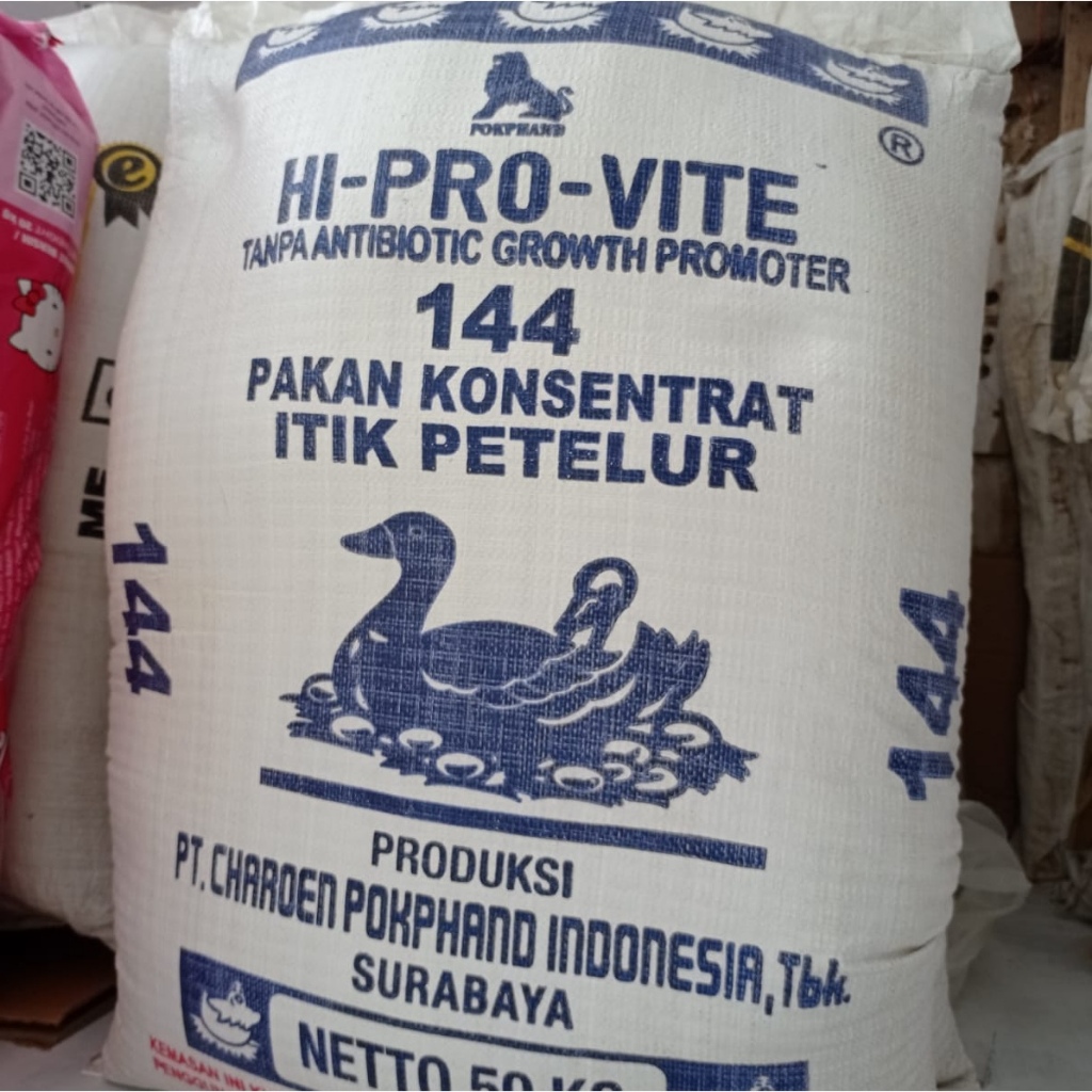 KONSENTRAT BEBEK PETELUR HIPROVITE 144 | Konsentrat Itik Petelur | Konsentrat 144 Ecer | Pakan Bebek