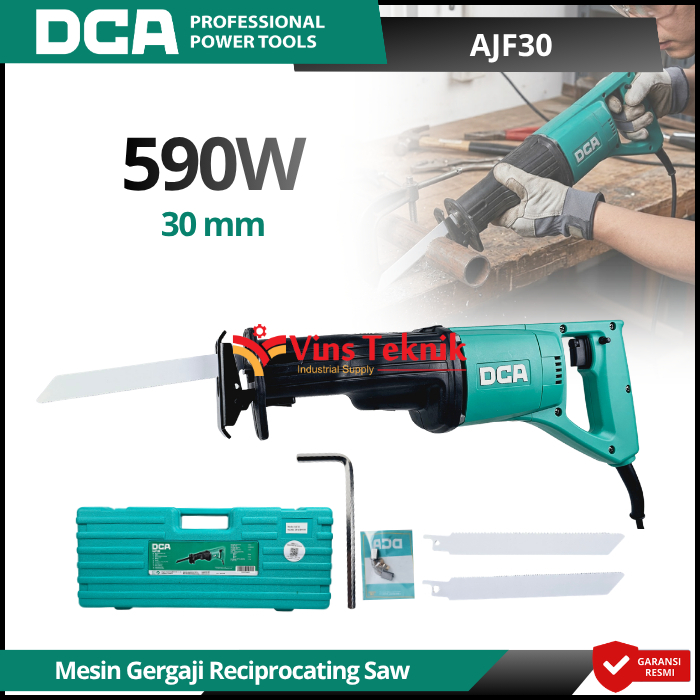 DCA AJF30 Mesin Gergaji Recipro Cutting Reciprocating Saw Sabre Saw 30mm 590Watt AJF 30