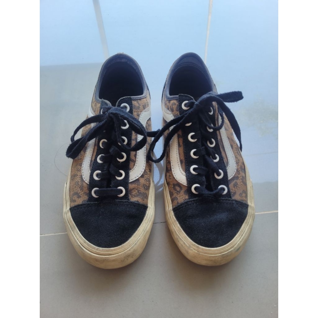 Sepatu Wanita Vans Leopard Uk 38 Second Bagus