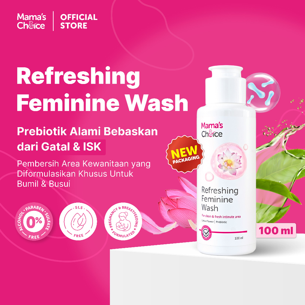Pembersih Kewanitaan - Refreshing Feminine Wash Mama's Choice 100ml (Feminine Hygiene Intimate Wash,