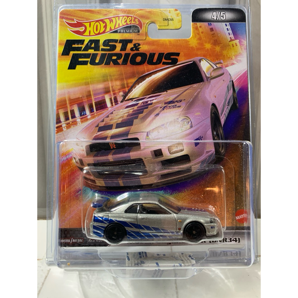 Hotwheels premium nissan skyline R34 fast furious free protector