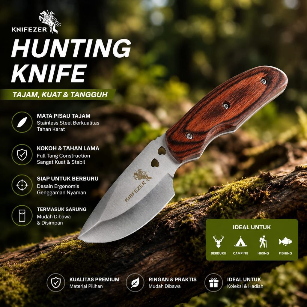 BUCK Elf Pisau Berburu Hunting Knife Survival Tool - BUCK076