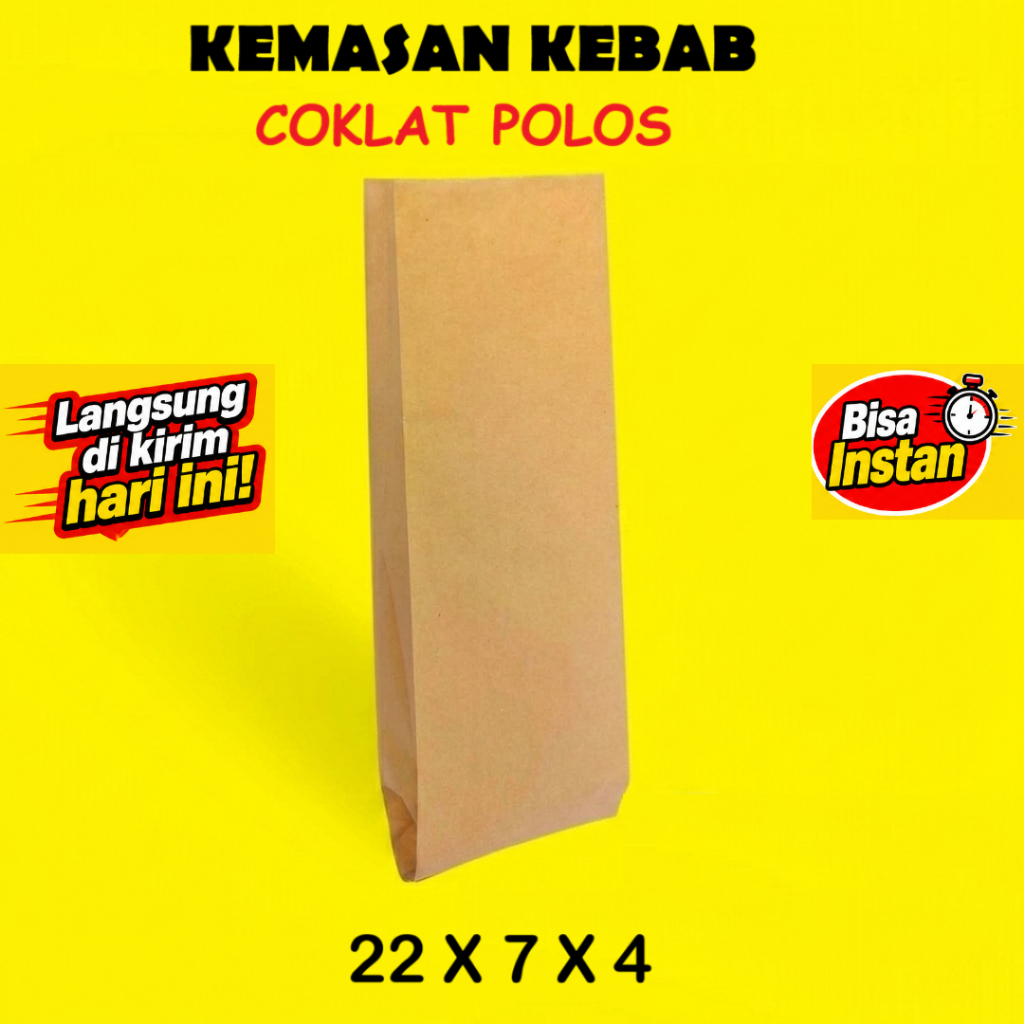 [COKLAT POLOS] Kantong Kemasan Kebab Kemasan Corndog Kemasan Hottang Kemasan Hot Dog Paperbag Makana