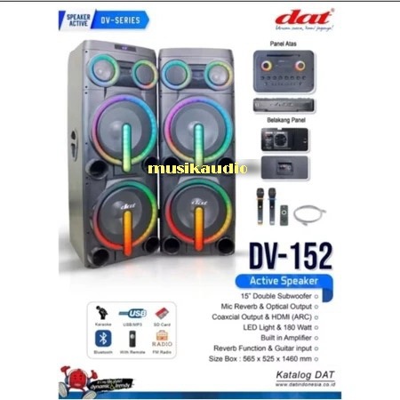 Speaker aktif pasif dat 15 inch dv152 karaoke bluetooth dv 152 aktiv pasiv