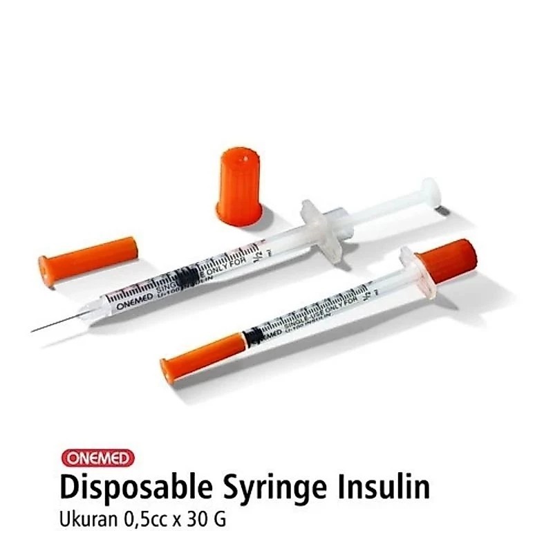 spuit 0.5ml syringe 0.5cc disposable spuit 0.5cc with needle 30G onemed box