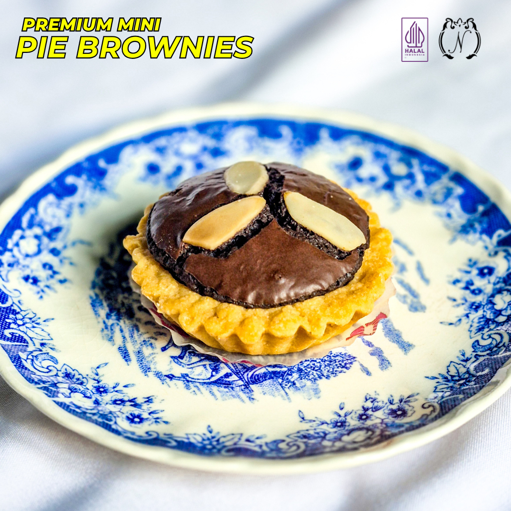 Pie Brownies Coklat Mini Premium | Cemilan Rasa Coklat Almond