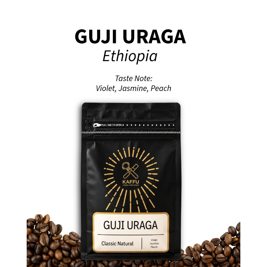 KAFFU - GUJI URAGA Classic Natural Ethiopia Premium Coffee Beans Kopi Bubuk Espresso