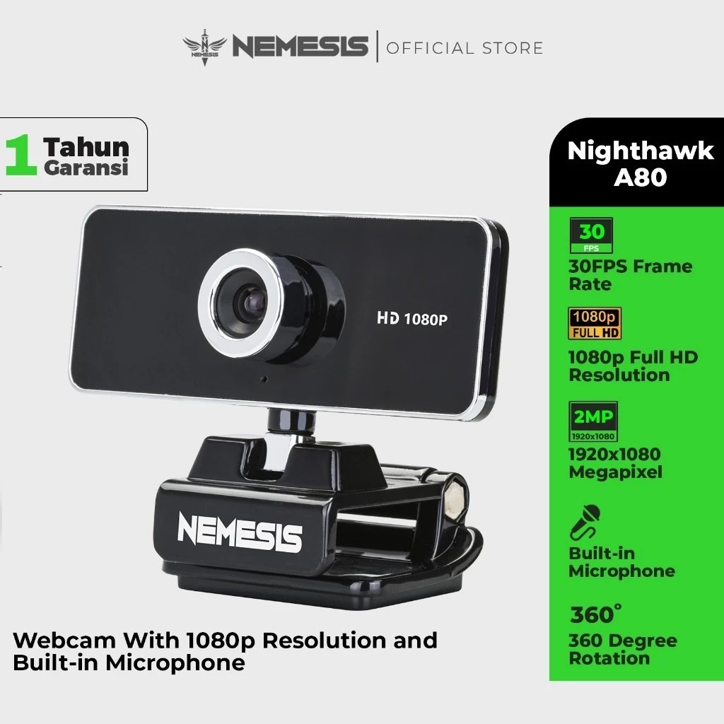 NEMESIS Nemesis A80 Night Hawk Streamer Webcam HD 1080P