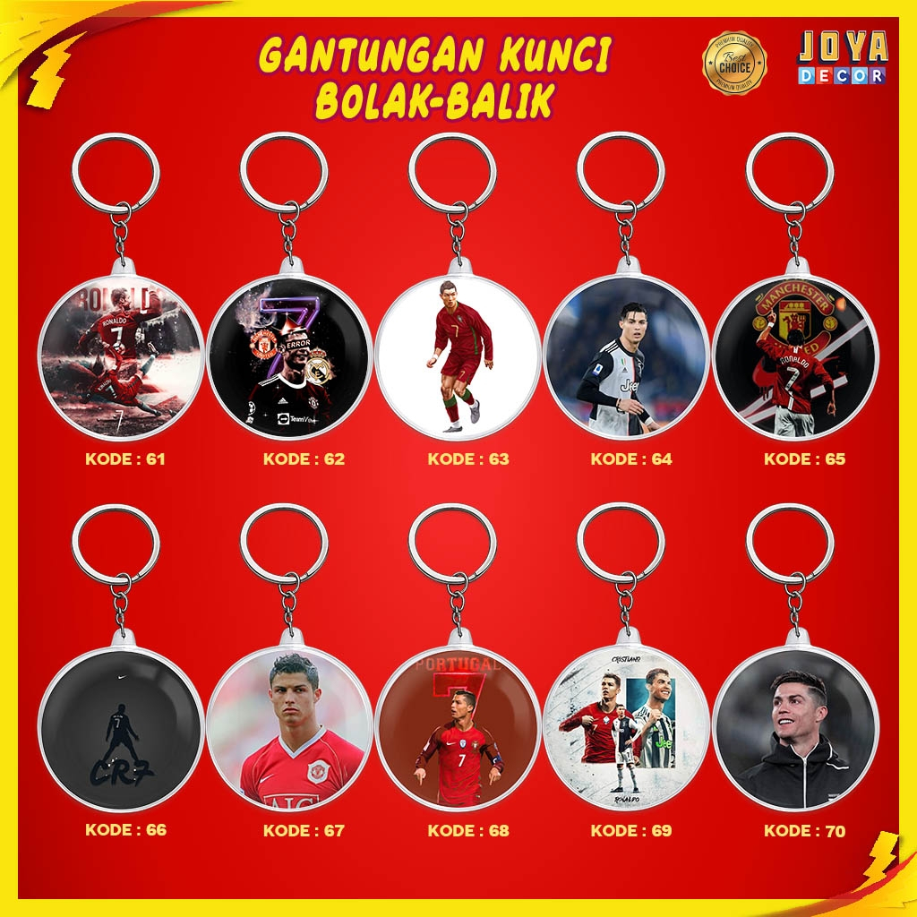 GANTUNGAN KUNCI CRISTIANO RONALDO / GANCI CRISTIANO RONALDO AKRILIK / GANTUNGAN KUNCI CRISTIANO RONA