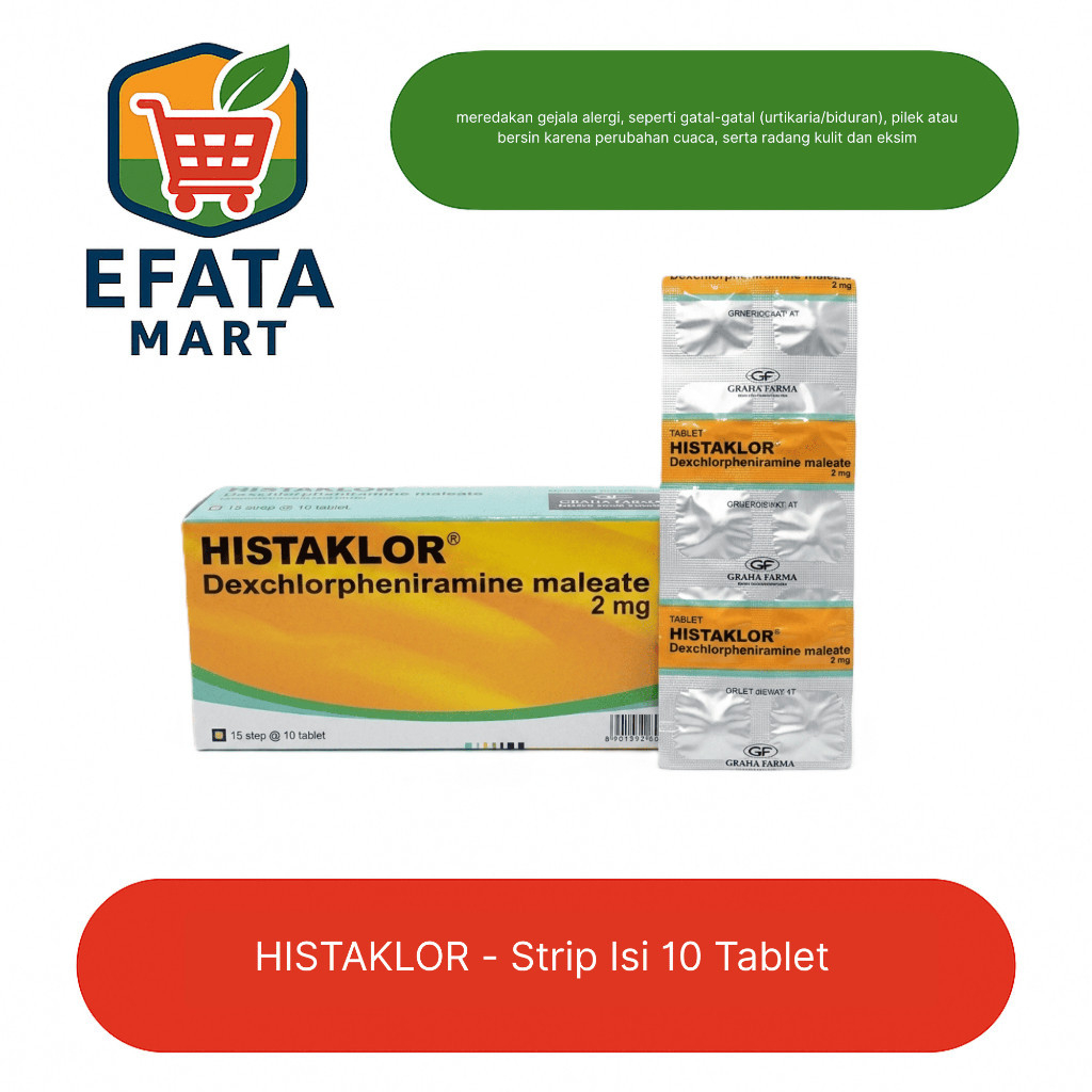 Histaklor Tablet 1 Strip (10 Tablet) – Obat Alergi & Gatal-gatal