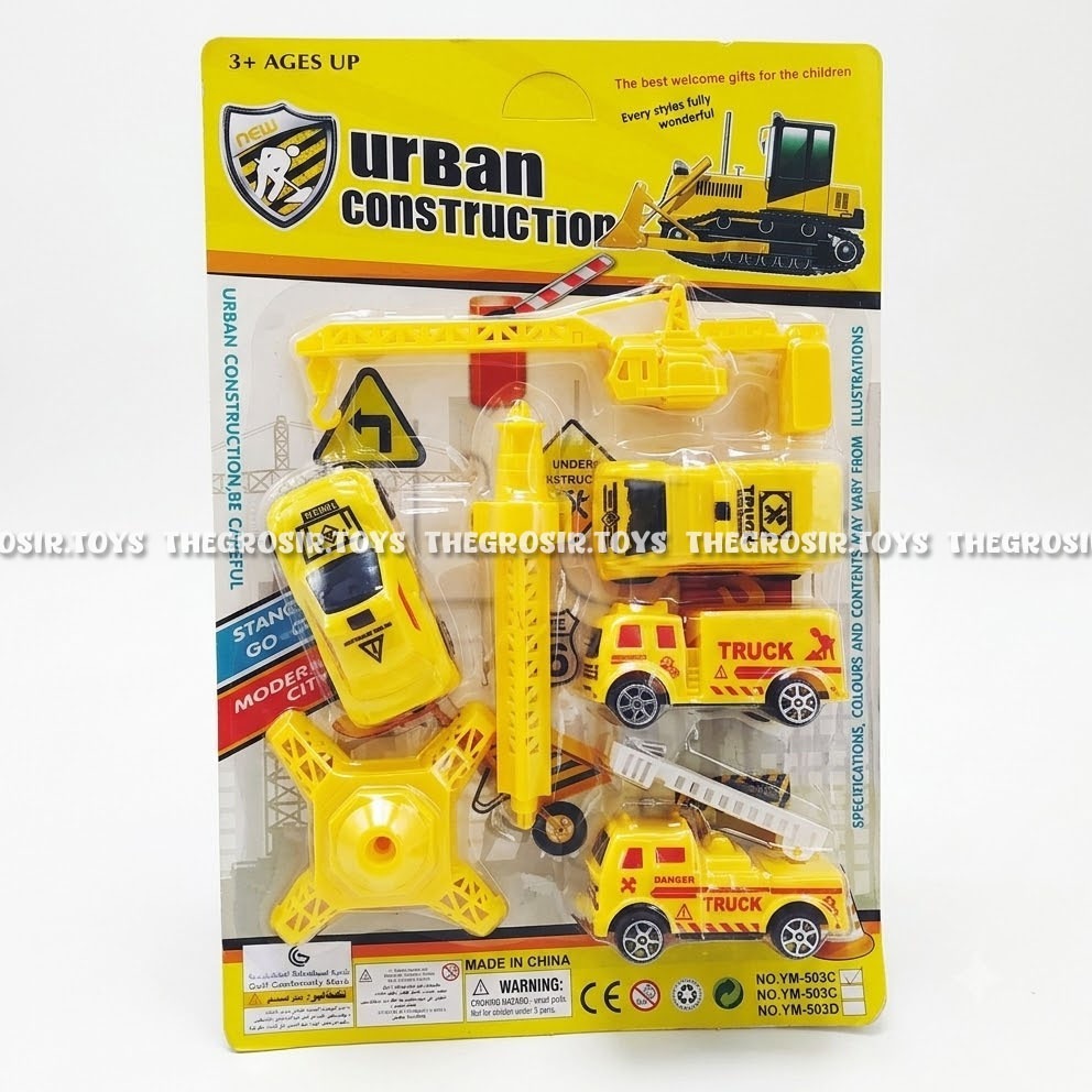 TGT Urban Construction YM-503G Mainan Truk Konstruksi Mini Crane Mobil Box