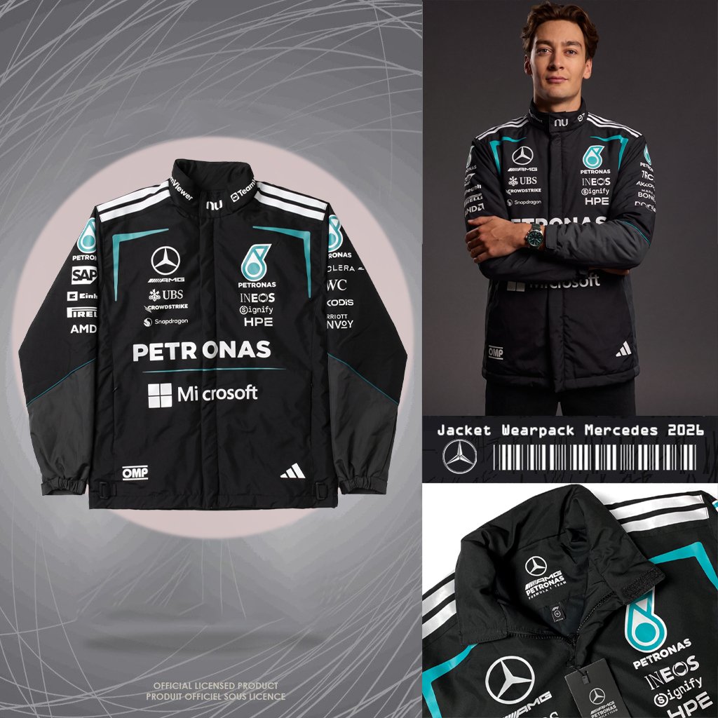 Jacket Premium Petronas Mercedes AMG Racing Limited Edition Jaket Wearpack Mercedes 2026 WAPOH6