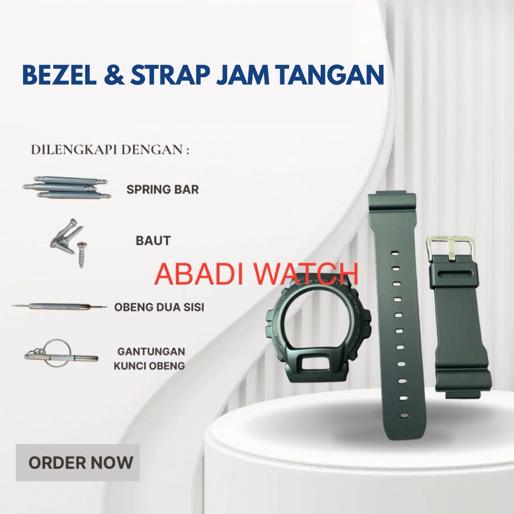 TALI RUBBER BAND BEZEL STRAP CASE CASIO G-SHOCK DW-6900 DW 6900 DW6900