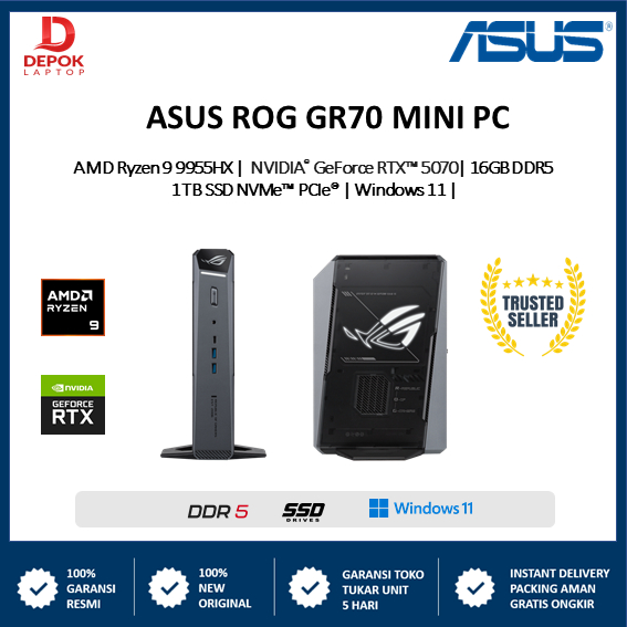 Mini PC ASUS ROG AMD Ryzen 9 9955HX RTX5070 8GB/ 16GB 1TB Windows 11