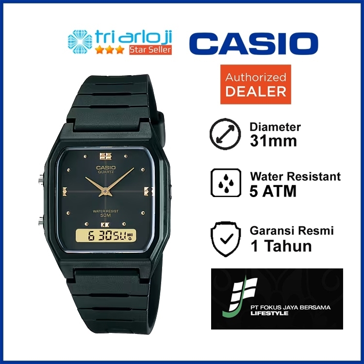 CASIO AW-48HE-1AVDF Jam Tangan Unisex Digital Hitam AW48HE AW-48HE-1A AW 48HE 1AVDF