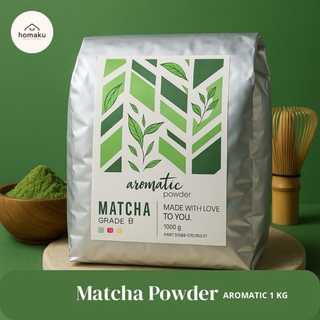 Matcha Powder 1 Kg Aromatic Bubuk Matcha Latte Untuk Menu Cafe & Minuman kekinian