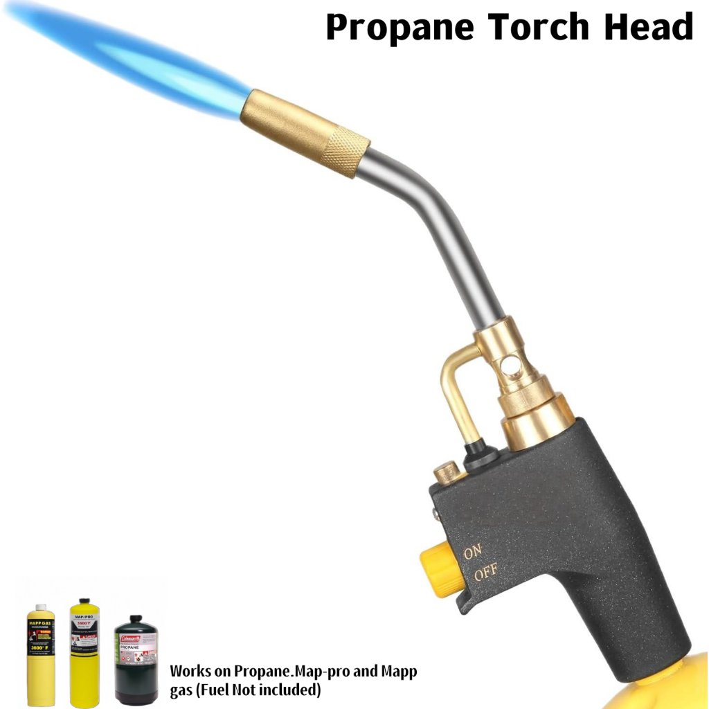 MAPP Gas Welding Torch Propane Flame Handheld Torch with Gas Conversion Adapter for Soldering Harden