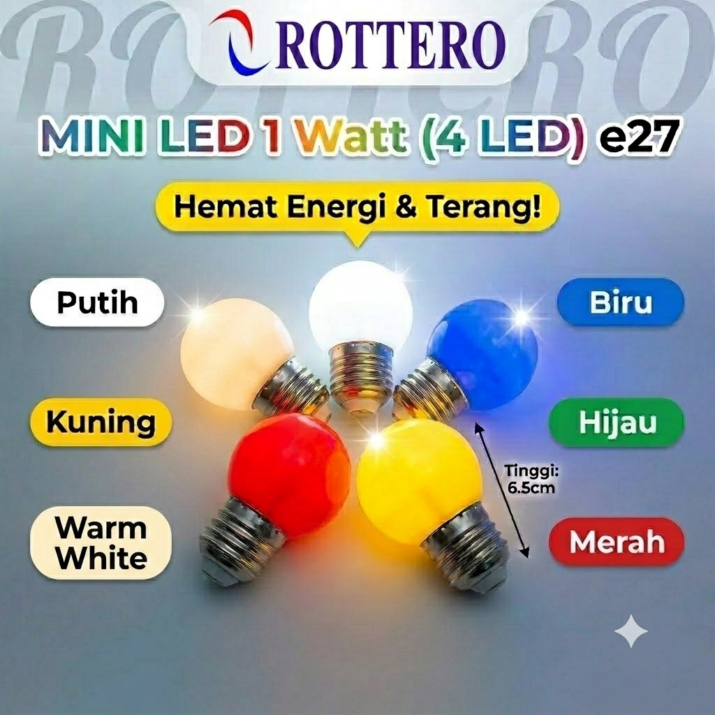 Lampu LED 1watt E27 Bohlam LED 1 Watt LED Mini 1 Watt