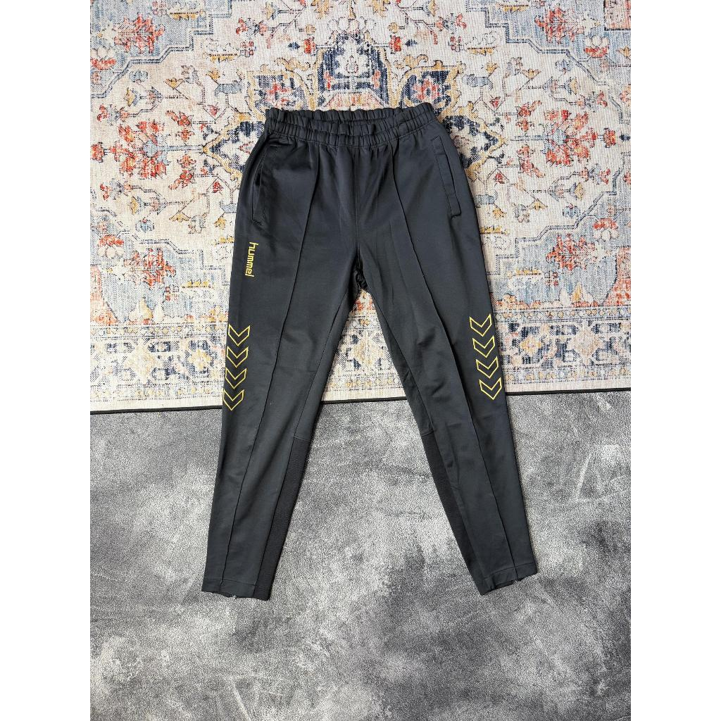 Hummel Celana Trackpant Nylon S Hitam Training Panjang Balon Parasut Outdoor Gym Lari Olahraga
