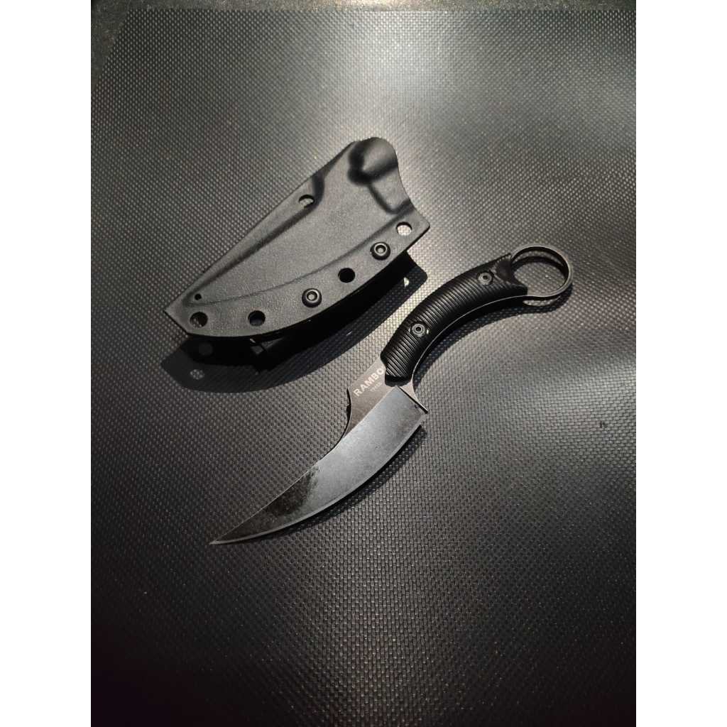 Pisau Survival Karambit Rambo XD800 Camping Bushcraft
