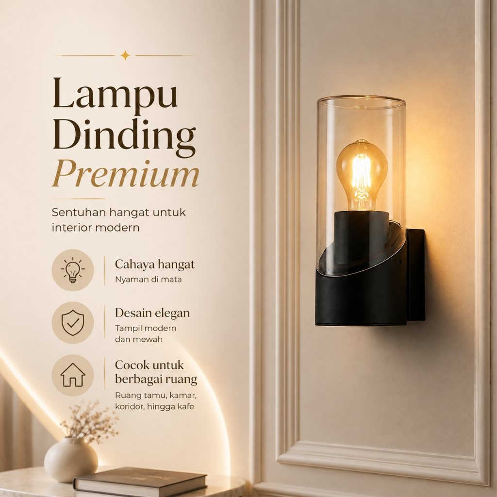 Lampu Hias Dinding Minimalis Indoor Fitting Lampu E27 / Lampu Dinding Mewah Dan Elegan