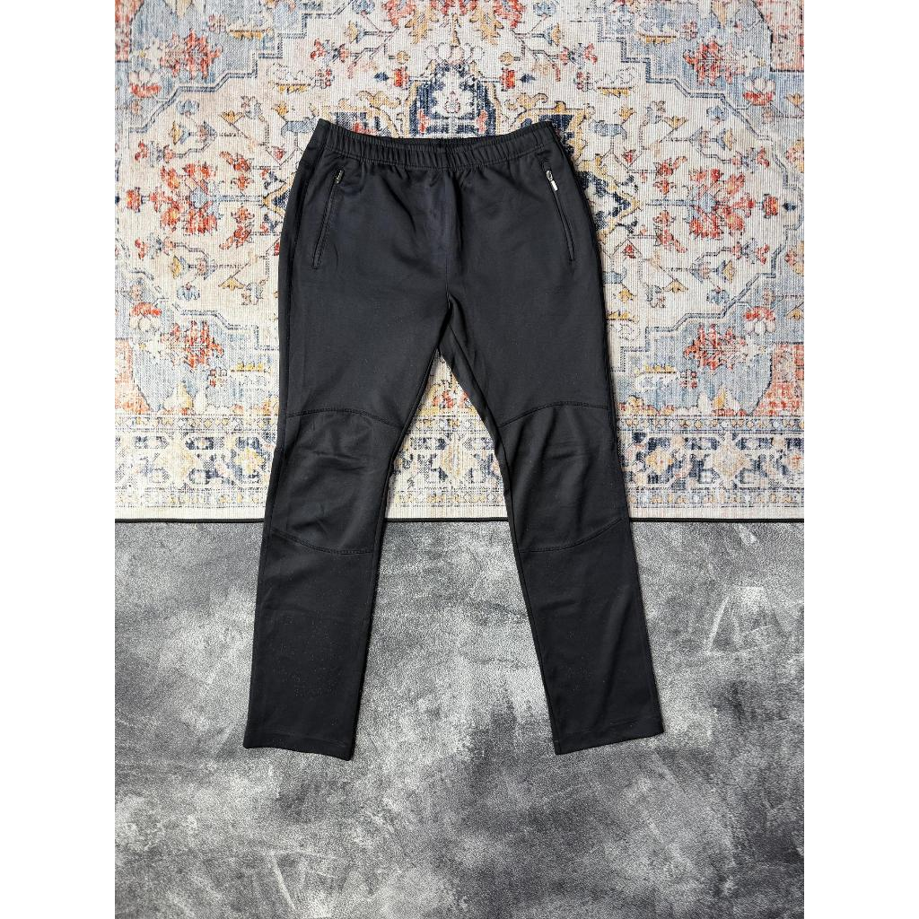 Praus Celana Trackpant Nylon M Hitam Training Panjang Balon Parasut Outdoor Gym Lari Olahraga