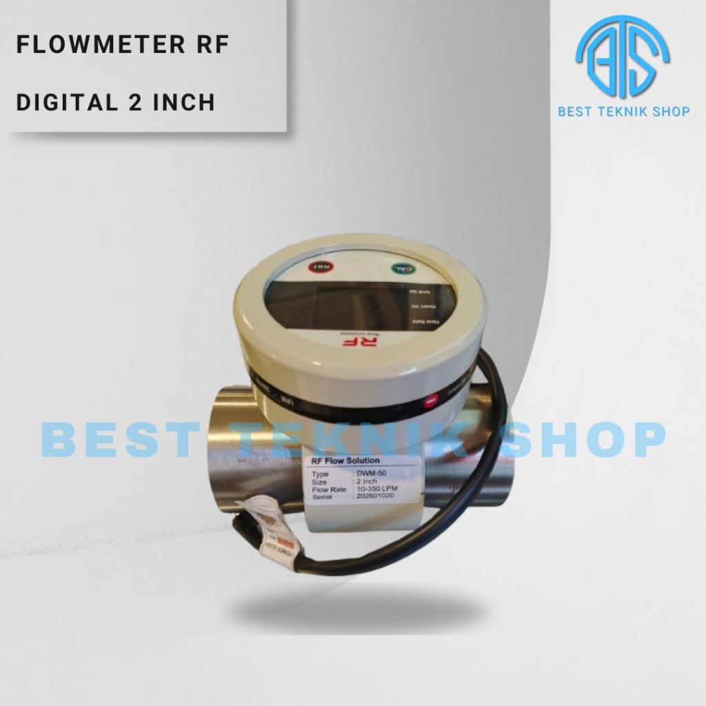 Flowmeter RF Digital 2 Inch DWM-50 10-350 LPM Meter Aliran