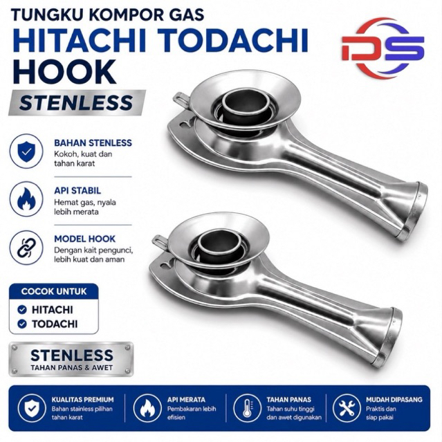 Tungku kompor gas Hitachi Todachi / Cerobong kompor Gas Hook