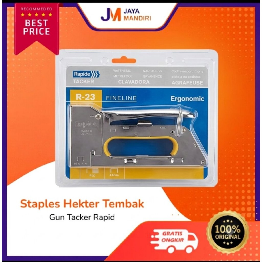 Rapid R23 Fineline Ergonomic Tacker / Staple Gun Manual / Hand Tacker Original
