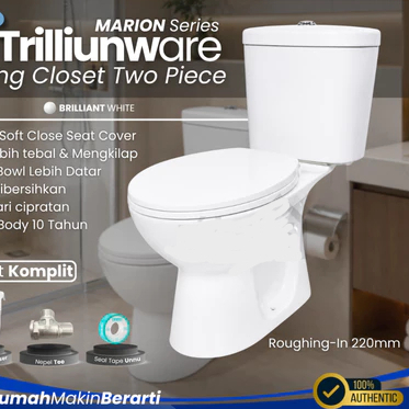 KLOSET DUDUK FREE JET SHOWER TRILLIUNWARE MARION AS 22 CM SINGEL FLUSH SOFT CLOSING / CLOSET DUDUK M