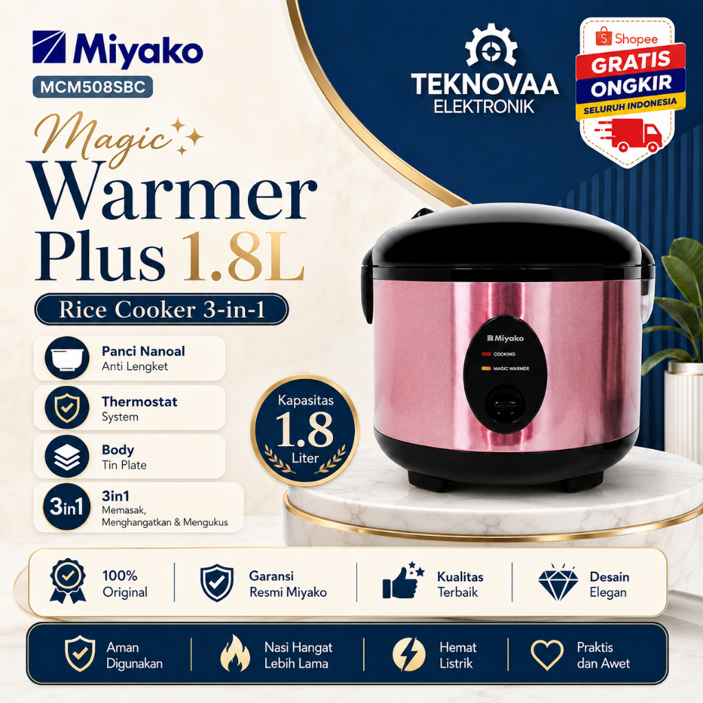 MIYAKO RICE COOKER MCM-508SBC/MCM508SBC/MCM508 SBC/MCM 508SBC/MCM-508 SBC/MCM 508 SBC/ORIGINAL